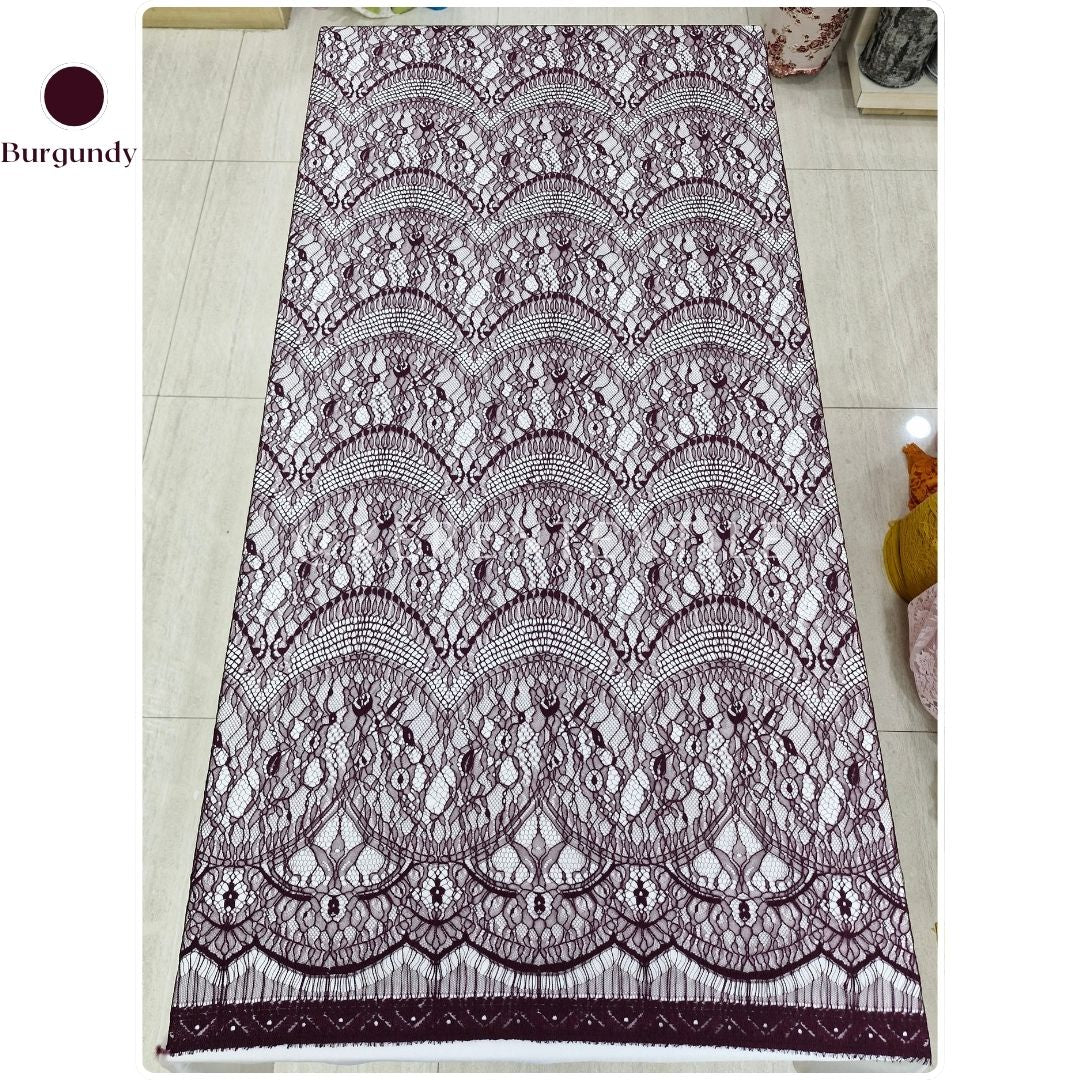 BROKAT PANEL CHANTILY 101 (Motif Renda Sultan)
