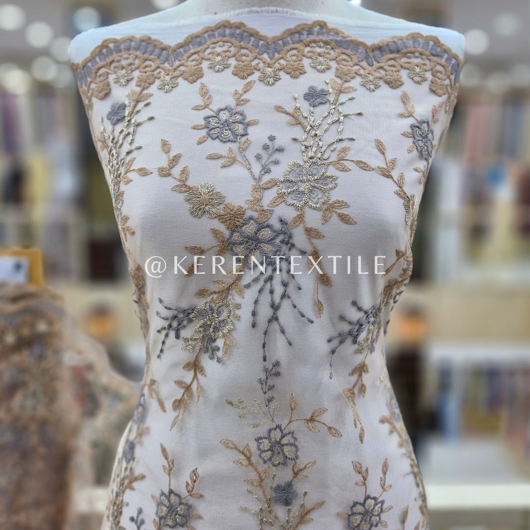 DALIA TULLE EMBROIDERY (Tulle Bordir Multiwarna)