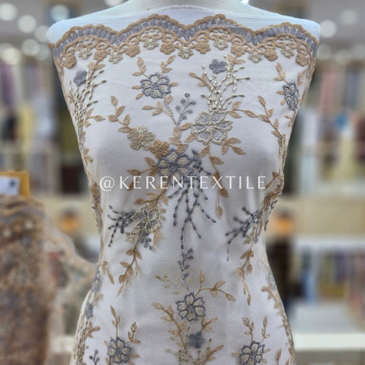DALIA TULLE EMBROIDERY (Tulle Bordir Multiwarna)