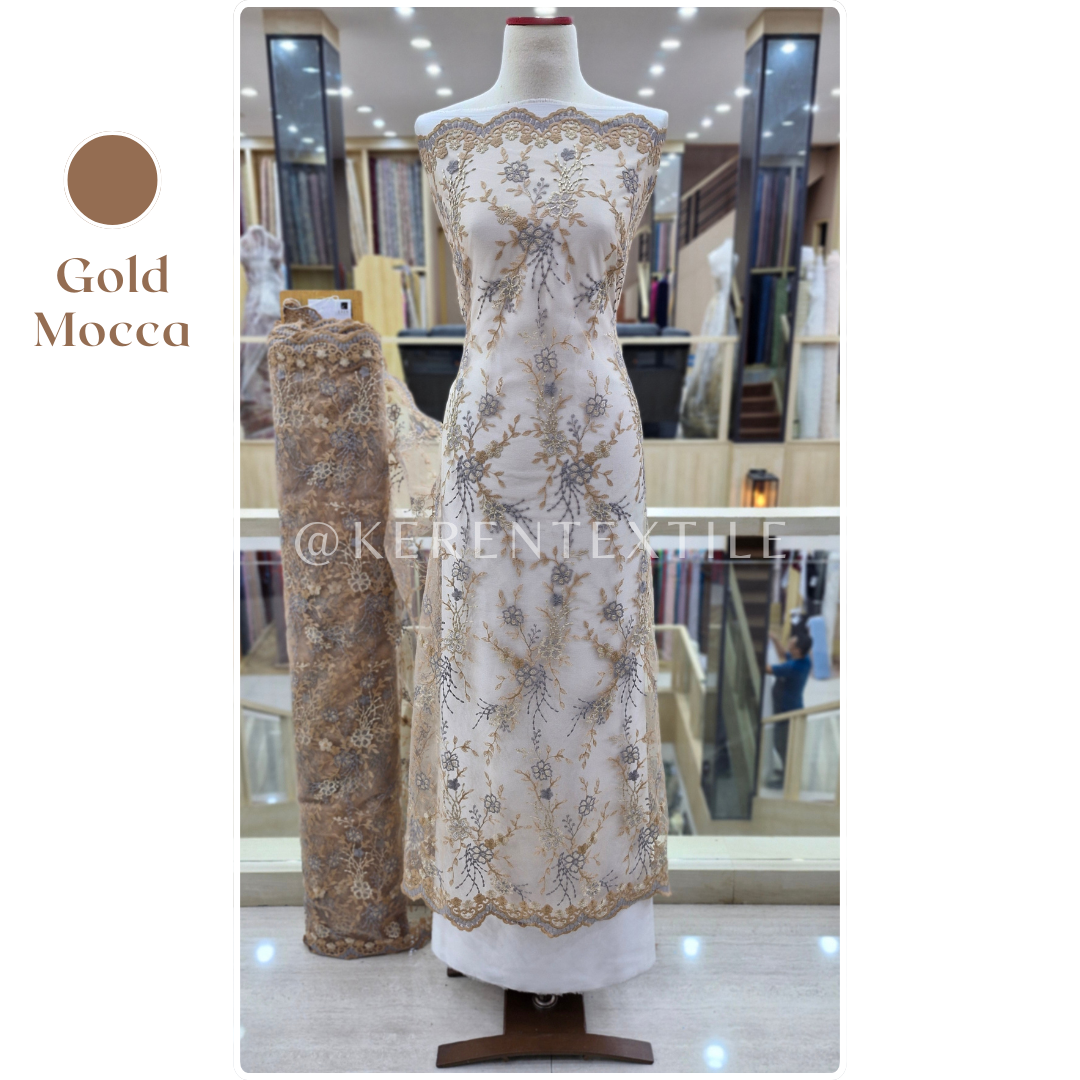 DALIA TULLE EMBROIDERY (Tulle Bordir Multiwarna)