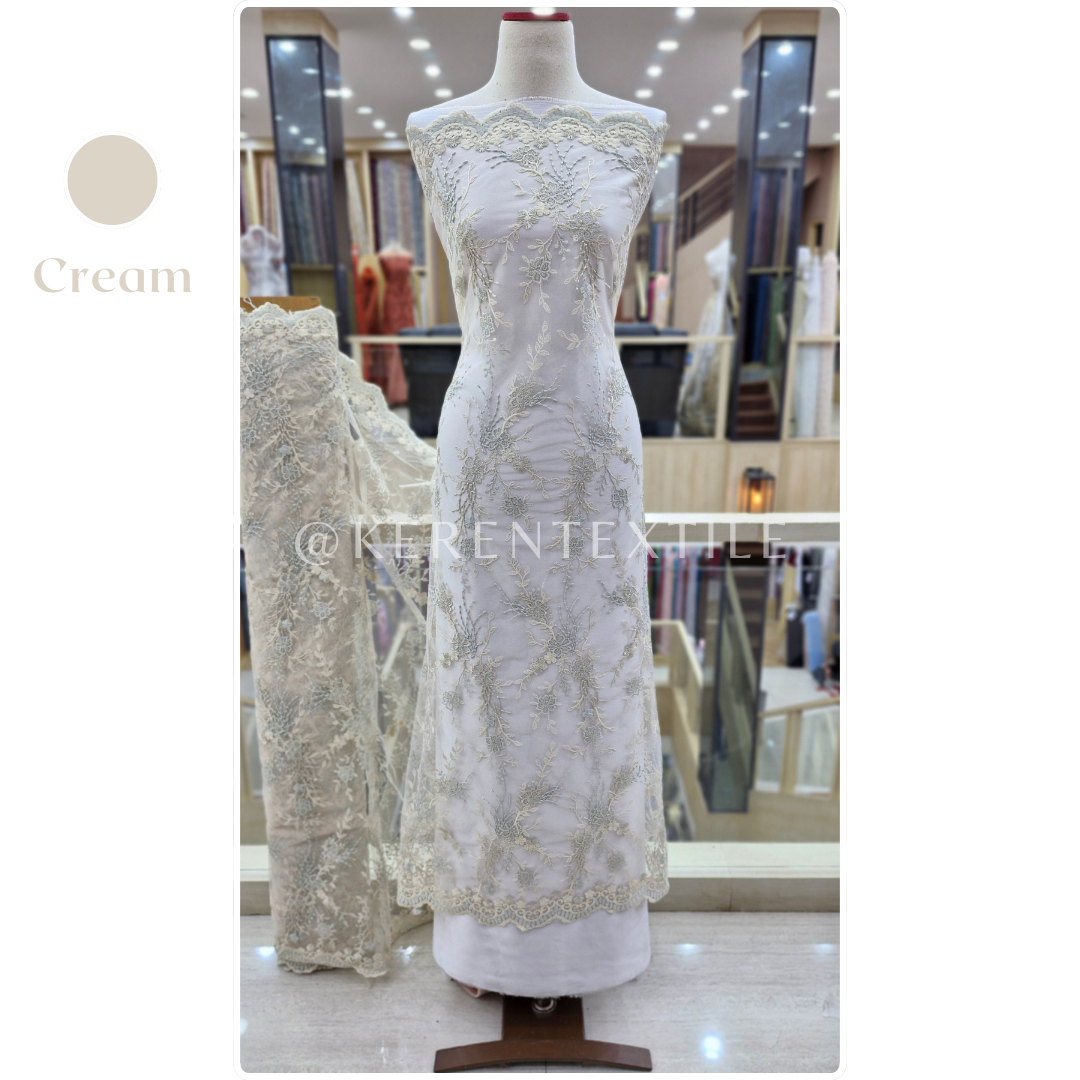 DALIA TULLE EMBROIDERY (Tulle Bordir Multiwarna)