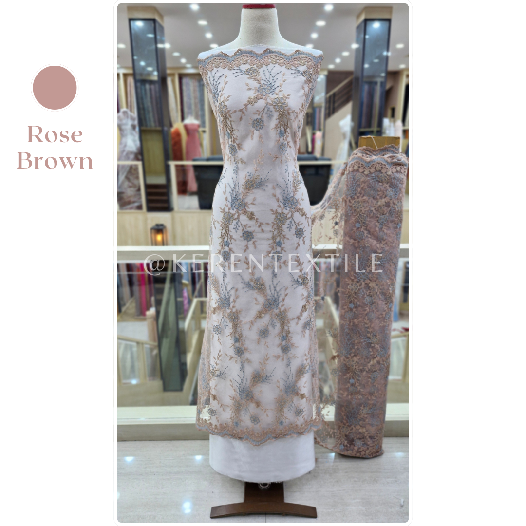 DALIA TULLE EMBROIDERY (Tulle Bordir Multiwarna)