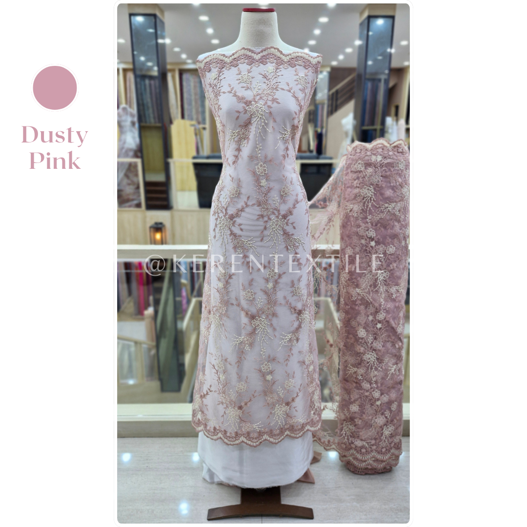 DALIA TULLE EMBROIDERY (Tulle Bordir Multiwarna)