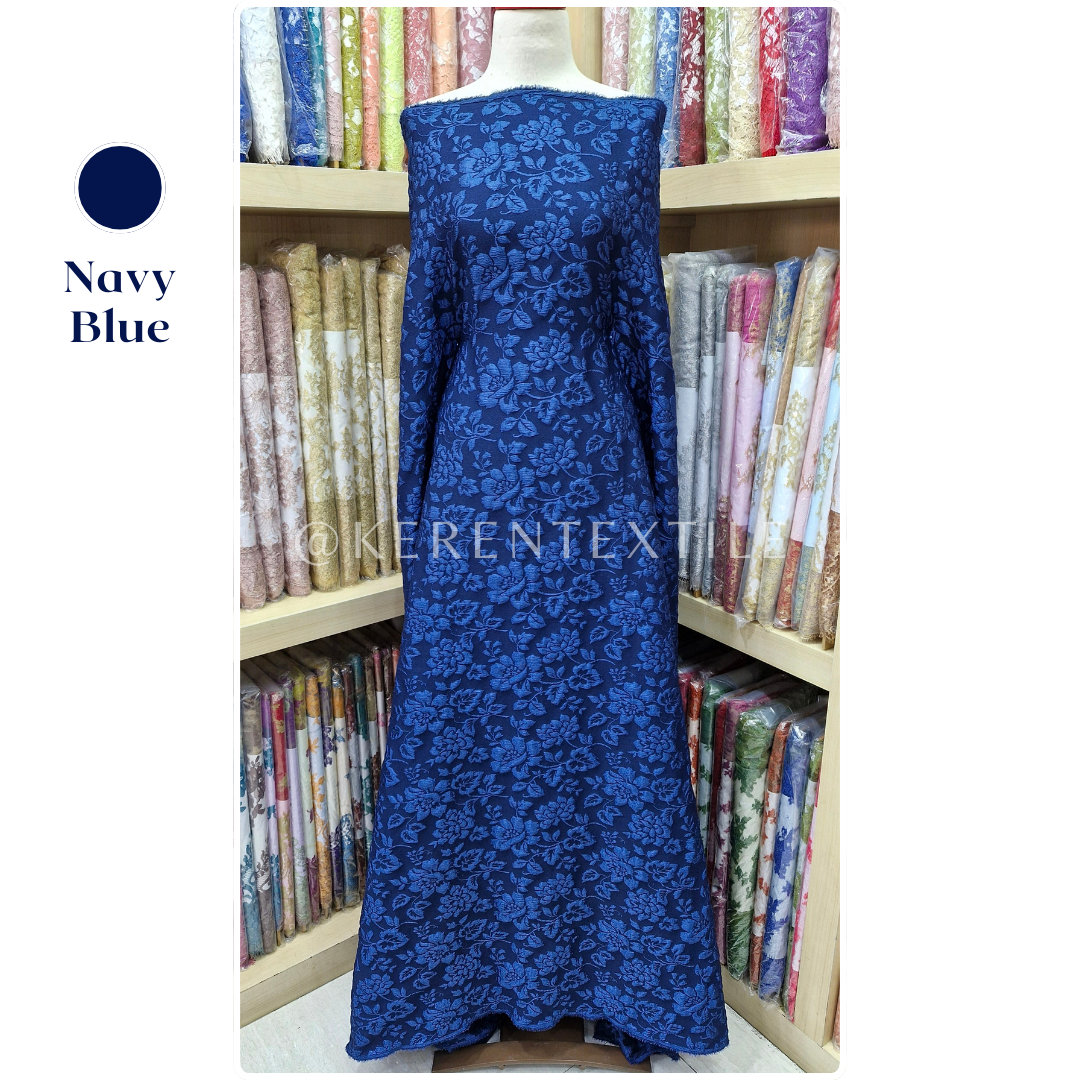 FUKURO JACQUARD ROSEMARY D3 (Jacquard Embos Fukuro motif Bunga Mawar)