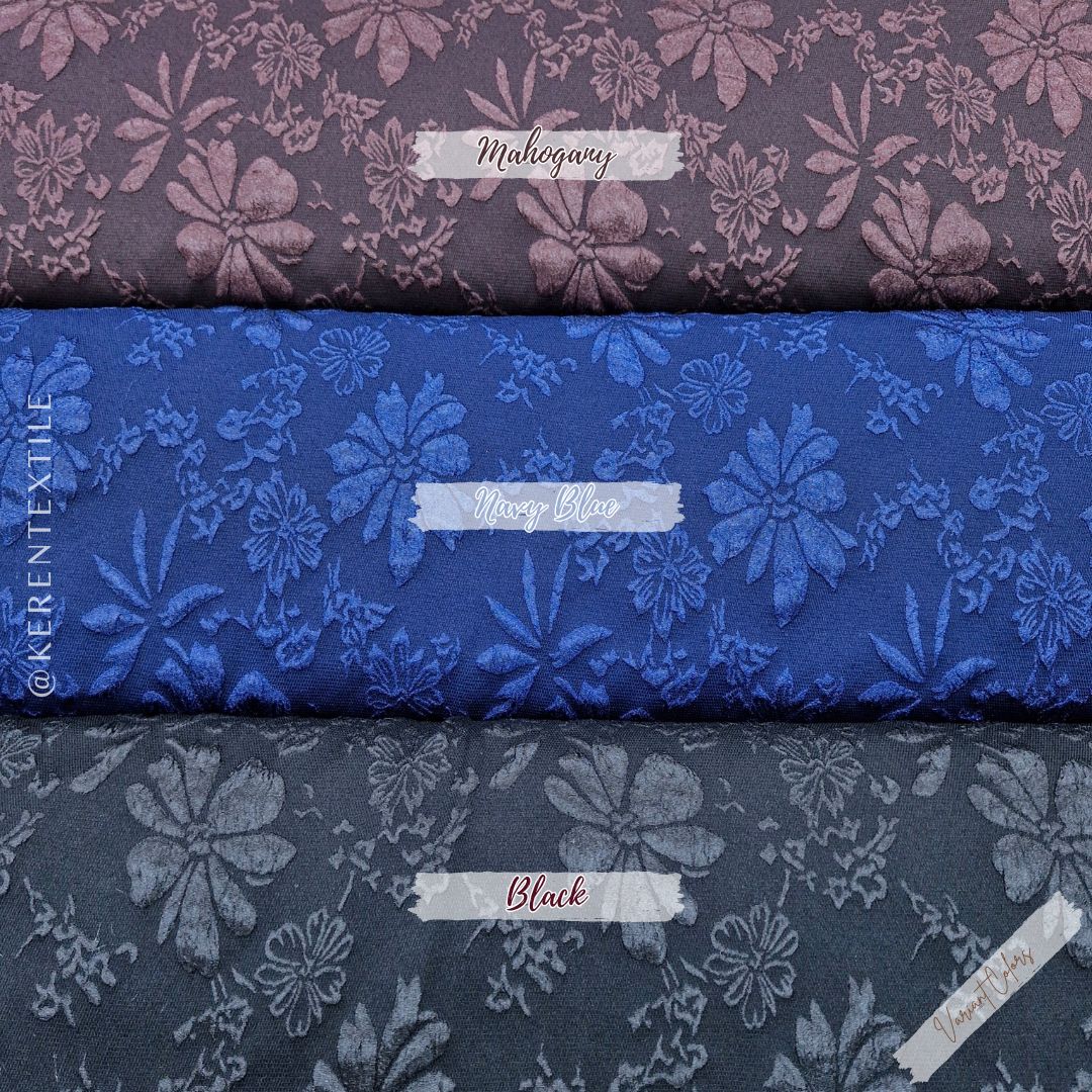 FUKURO JACQUARD ROSEMARY D4 (Jacqurd Embos Fukuro motif Bunga Mawar)