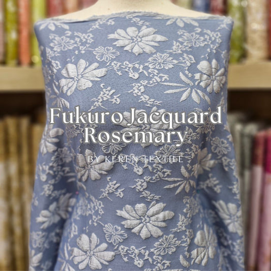 FUKURO JACQUARD ROSEMARY D4 (Jacqurd Embos Fukuro motif Bunga Mawar)