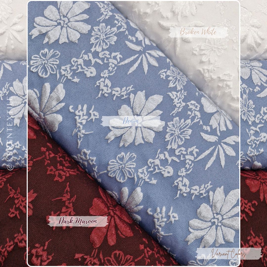 FUKURO JACQUARD ROSEMARY D4 (Jacqurd Embos Fukuro motif Bunga Mawar)