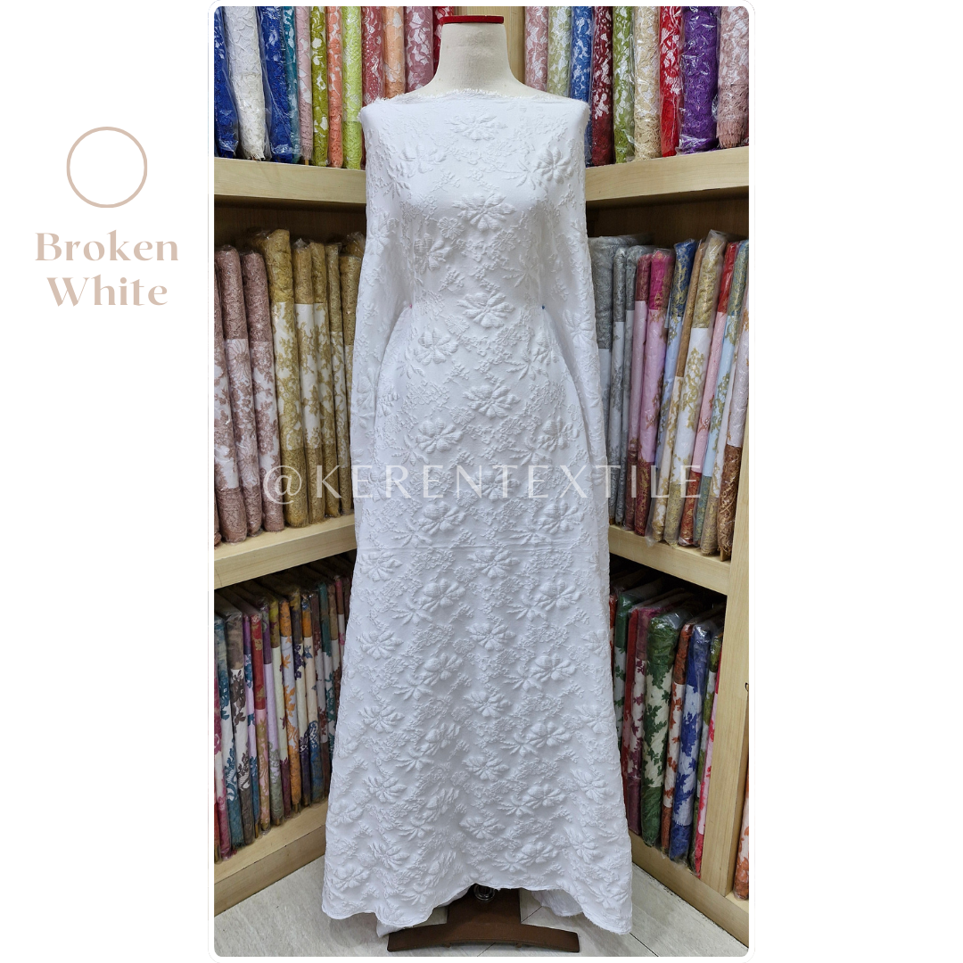 FUKURO JACQUARD ROSEMARY D4 (Jacqurd Embos Fukuro motif Bunga Mawar)