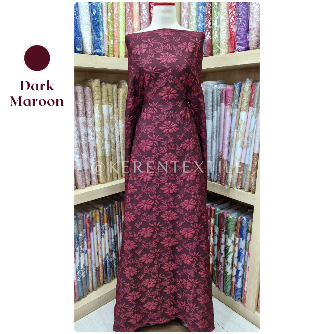 FUKURO JACQUARD ROSEMARY D4 (Jacqurd Embos Fukuro motif Bunga Mawar)