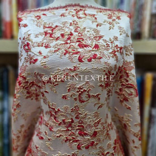 JACQUARD EMBOSSED 35-NV0954 (Kain Jacquard Emboss motif Ukiran Abstract)