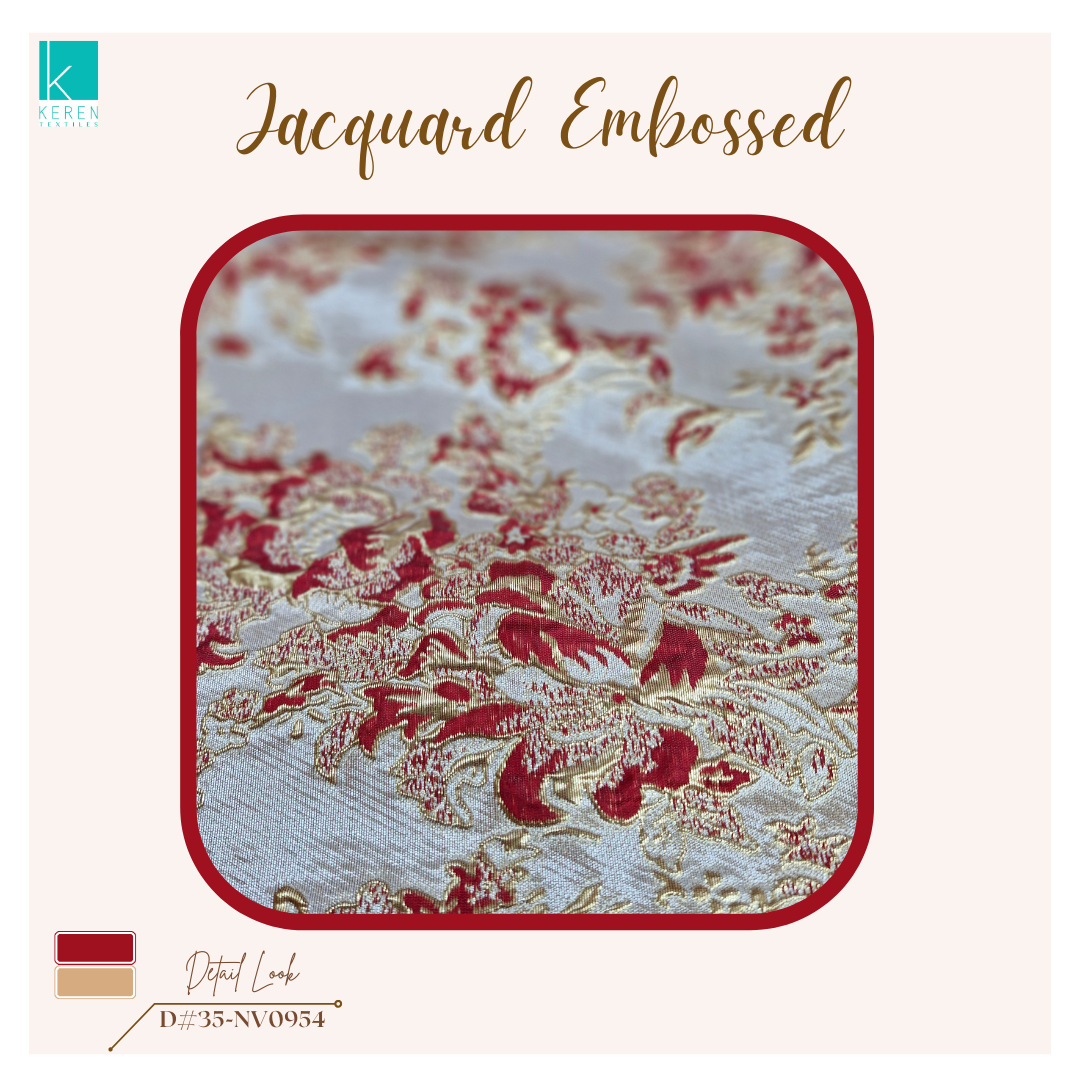 JACQUARD EMBOSSED 35-NV0954 (Kain Jacquard Emboss motif Ukiran Abstract)