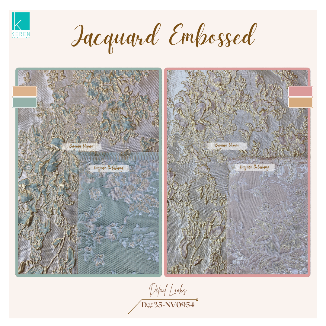 JACQUARD EMBOSSED 35-NV0954 (Kain Jacquard Emboss motif Ukiran Abstract)