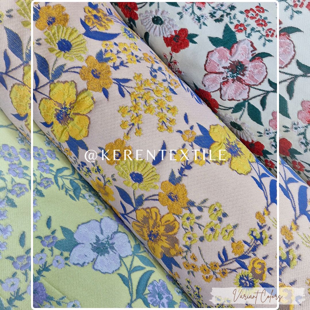 Jacquard Flowers #37-NV0954 (Motif Bunga Mawar)