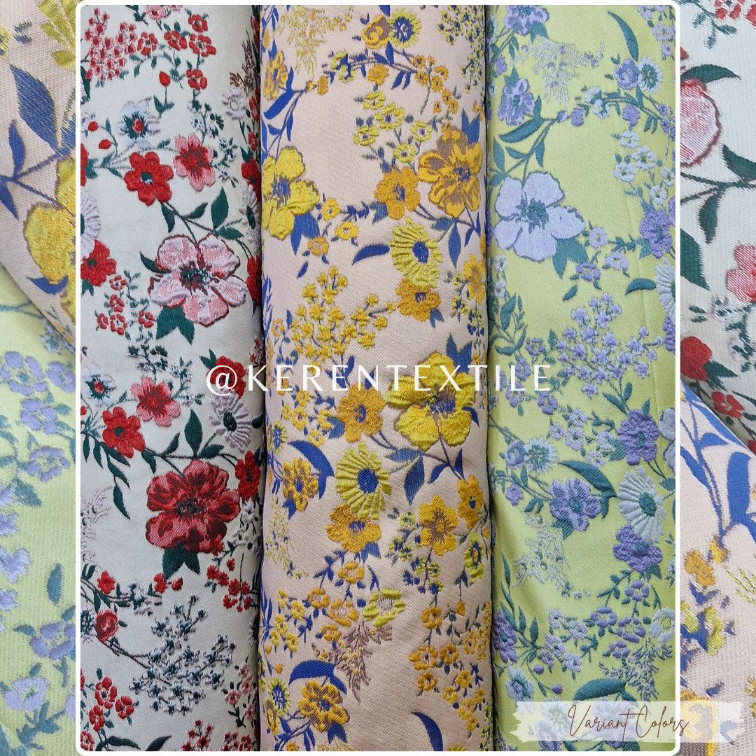 Jacquard Flowers #37-NV0954 (Motif Bunga Mawar)