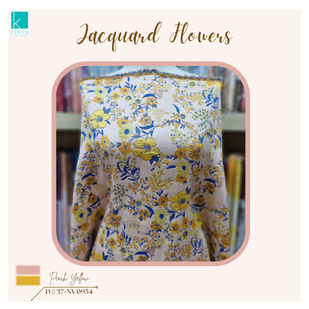 Jacquard Flowers #37-NV0954 (Motif Bunga Mawar)