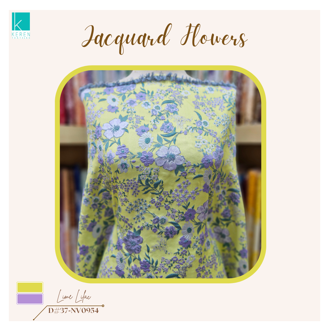 Jacquard Flowers #37-NV0954 (Motif Bunga Mawar)