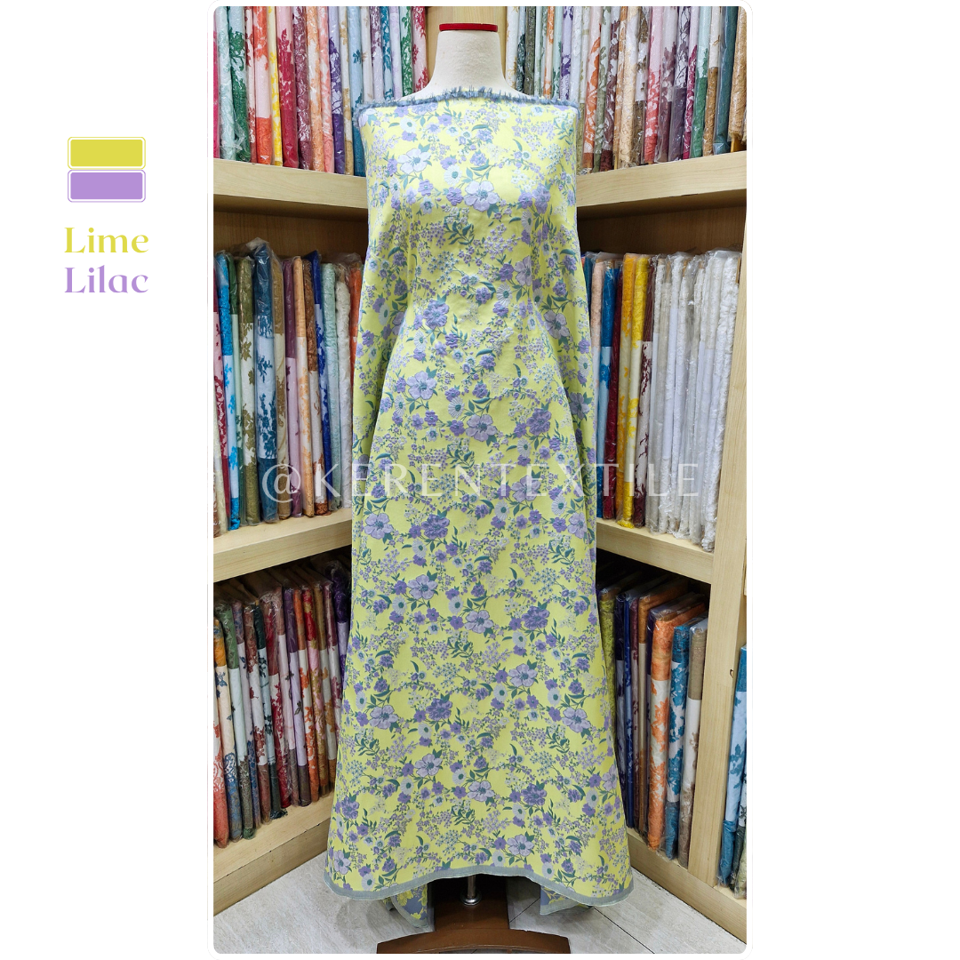 Jacquard Flowers #37-NV0954 (Motif Bunga Mawar)