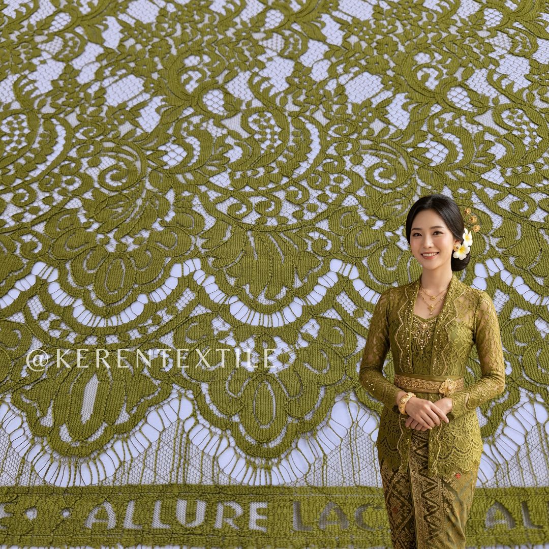 BROKAT PANEL COTTON 5262 (Semi France Lace motif Bunga)