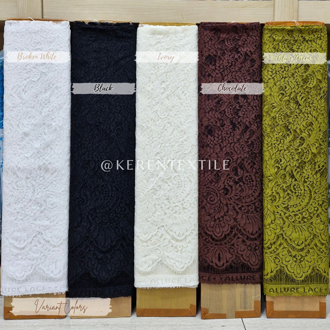BROKAT PANEL COTTON 5262 (Semi France Lace motif Bunga)