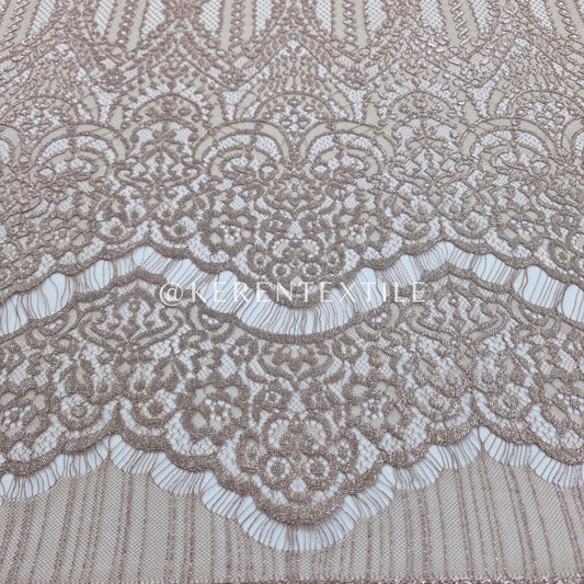 BROKAT PANEL LAMINATE 119B1 (Semi France Lace Metallic/Laminate)