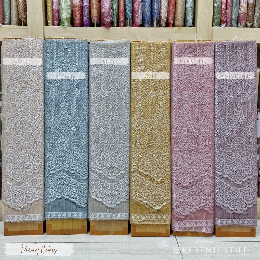 BROKAT PANEL LAMINATE 119B1 (Semi France Lace Metallic/Laminate)