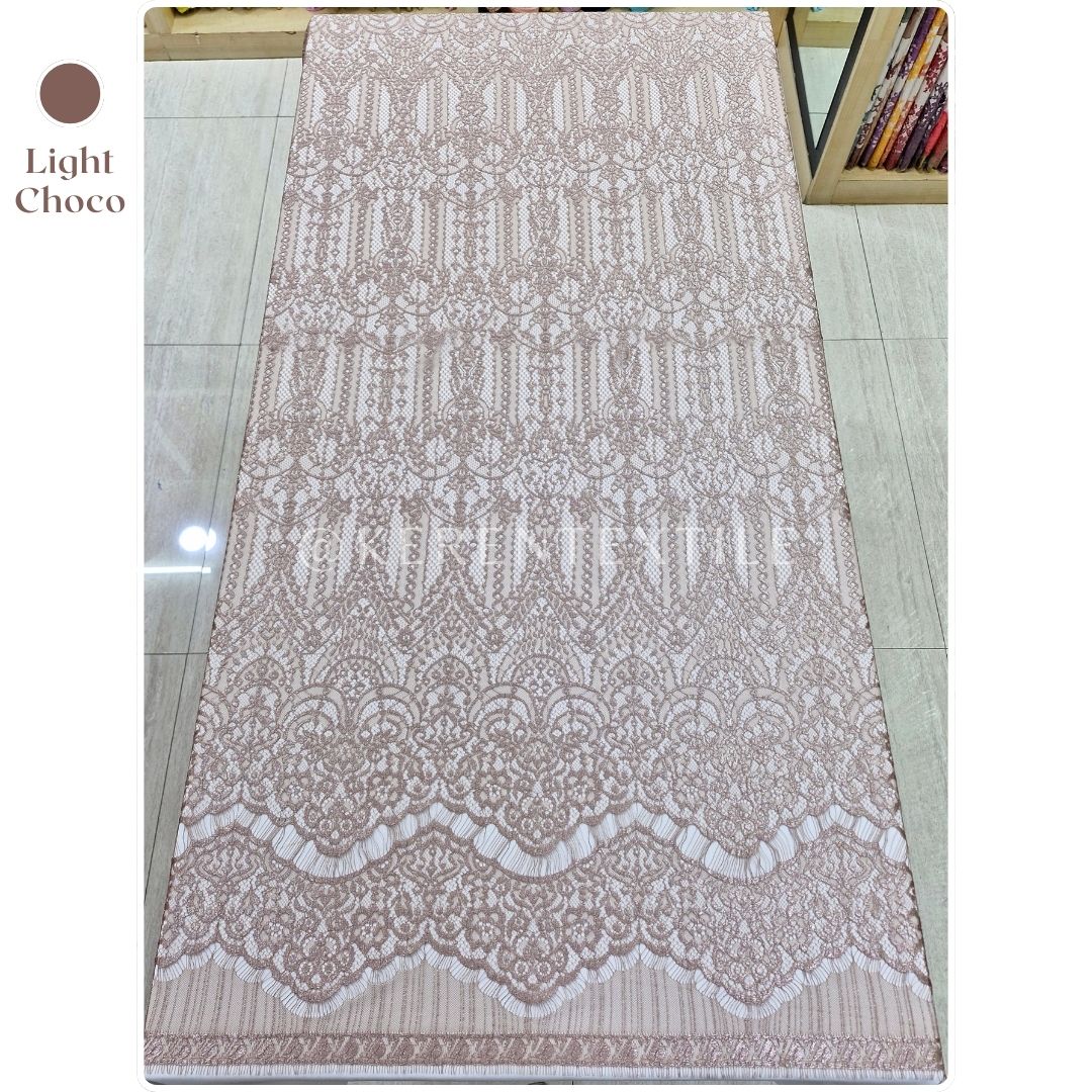 BROKAT PANEL LAMINATE 119B1 (Semi France Lace Metallic/Laminate)