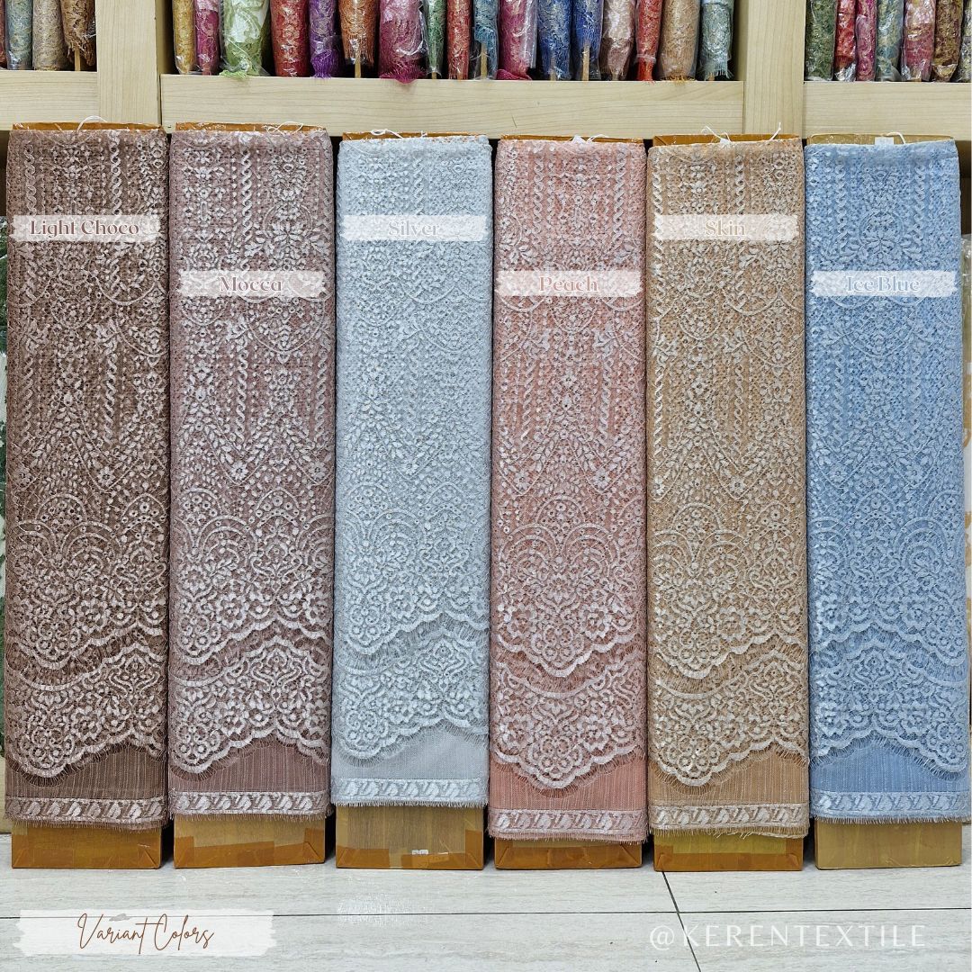 BROKAT PANEL LAMINATE 119B1 (Semi France Lace Metallic/Laminate)