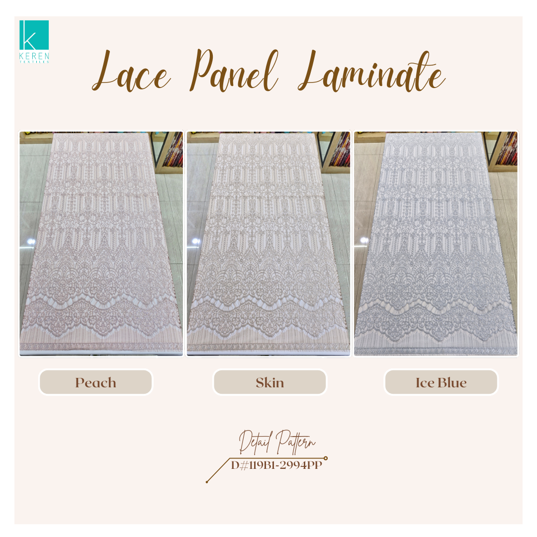 BROKAT PANEL LAMINATE 119B1 (Semi France Lace Metallic/Laminate)