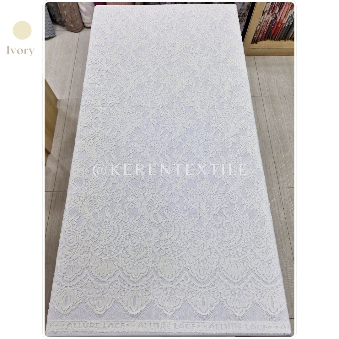 BROKAT PANEL COTTON 5262 (Semi France Lace motif Bunga)