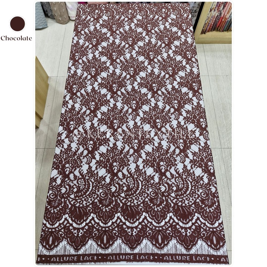 BROKAT PANEL COTTON 5262 (Semi France Lace motif Bunga)