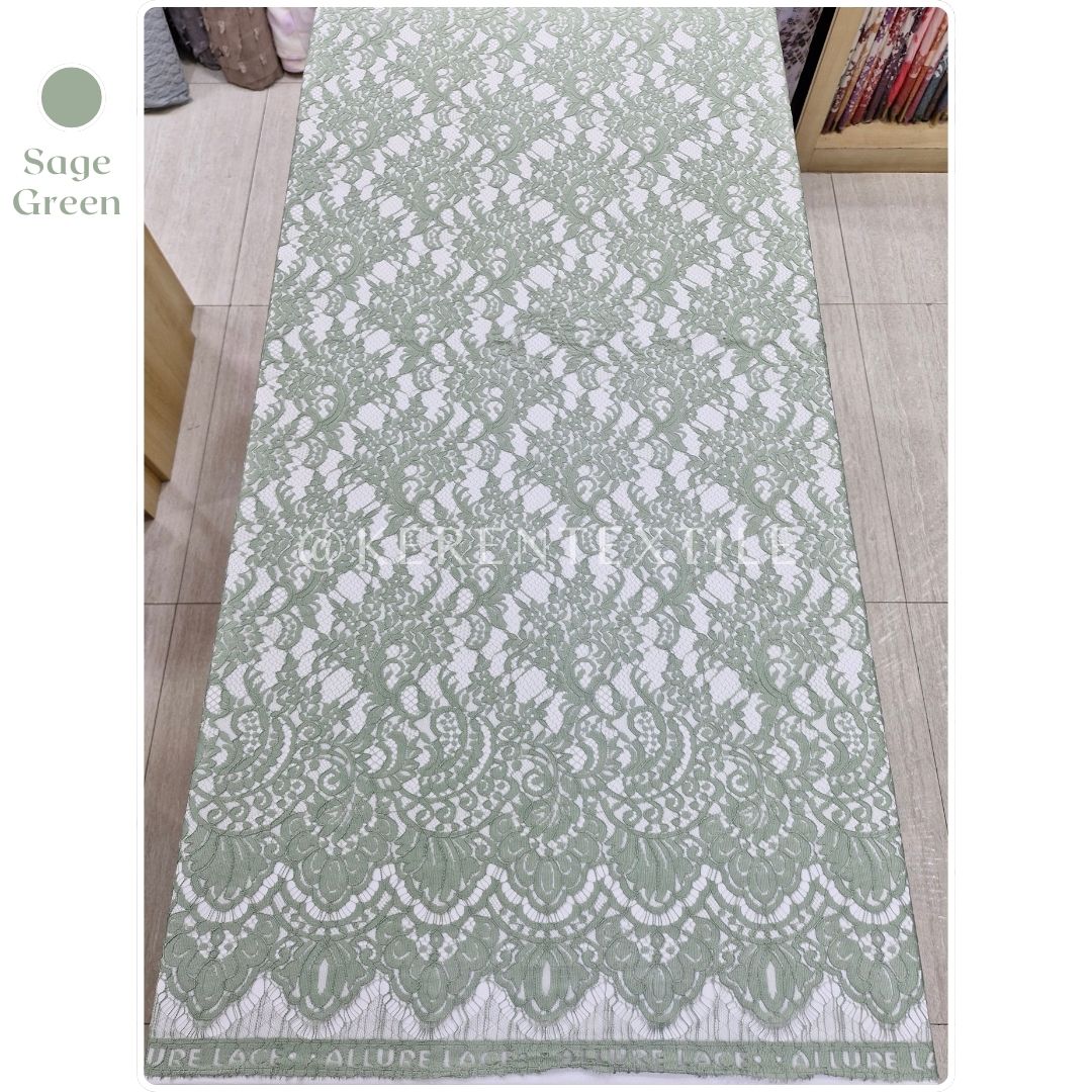 BROKAT PANEL COTTON 5262 (Semi France Lace motif Bunga)