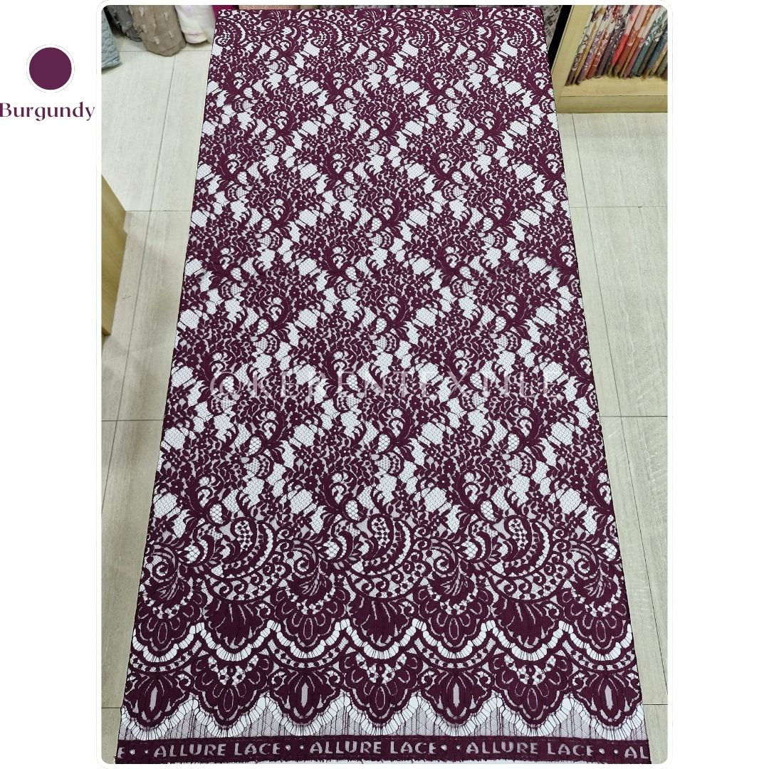 BROKAT PANEL COTTON 5262 (Semi France Lace motif Bunga)