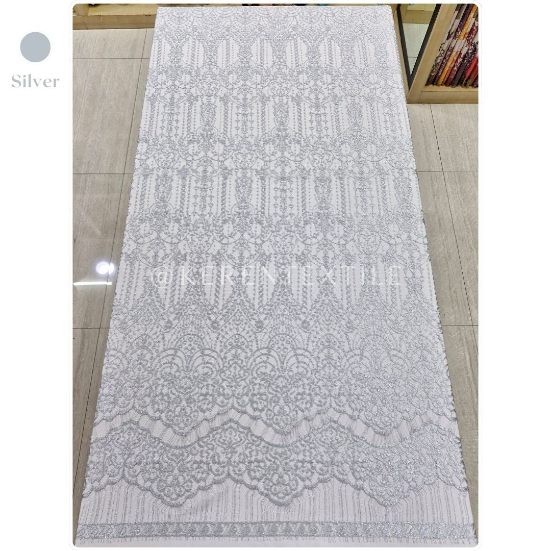 BROKAT PANEL LAMINATE 119B1 (Semi France Lace Metallic/Laminate)