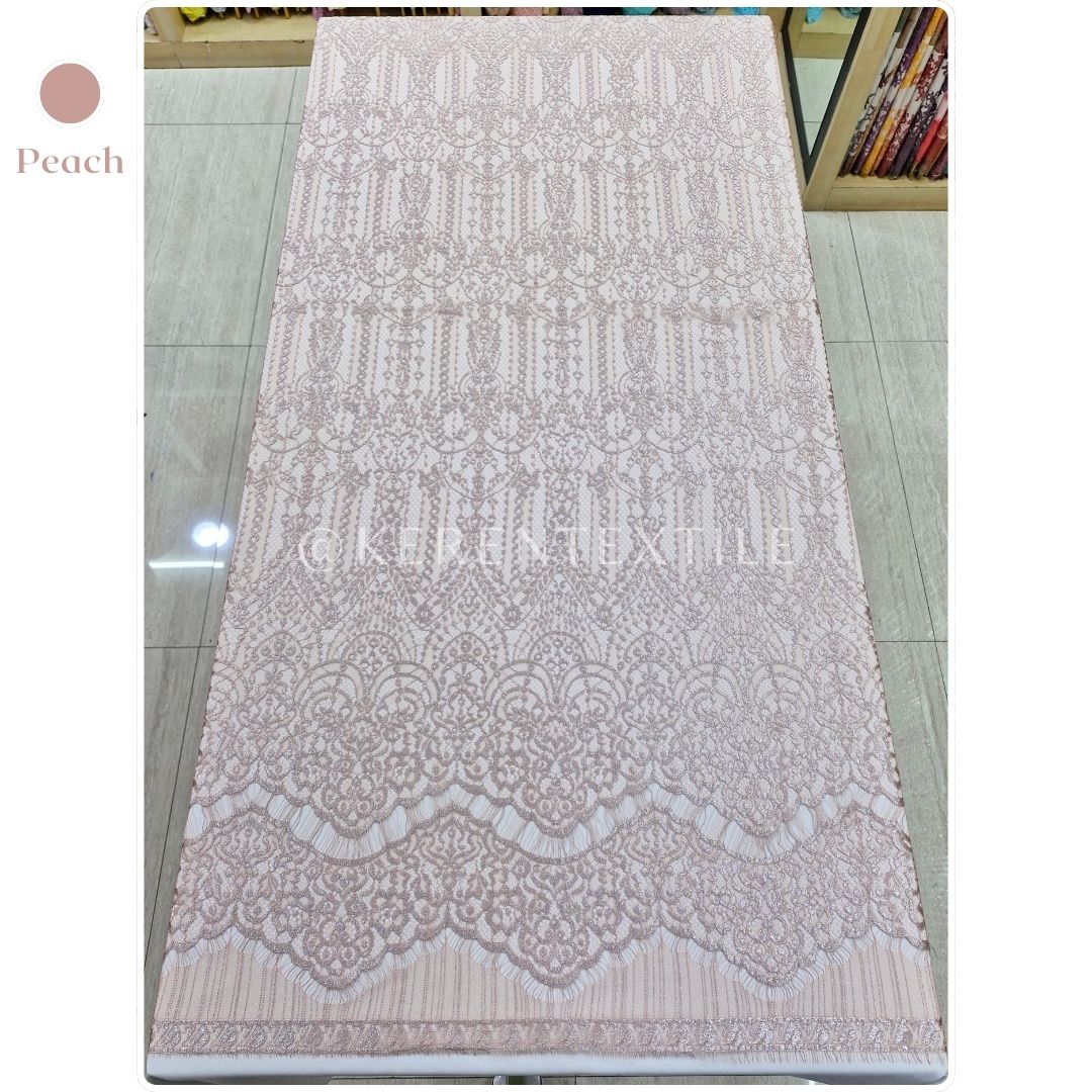 BROKAT PANEL LAMINATE 119B1 (Semi France Lace Metallic/Laminate)