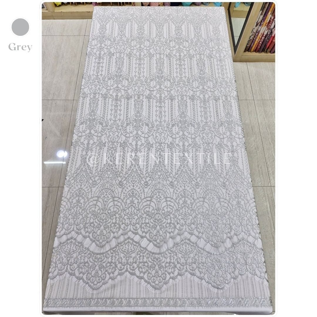 BROKAT PANEL LAMINATE 119B1 (Semi France Lace Metallic/Laminate)