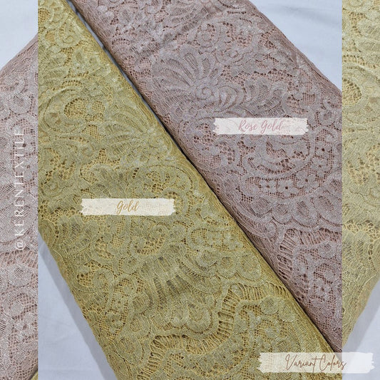 Lace Panel Laminate #7251 (Semi France Lace Metallic)
