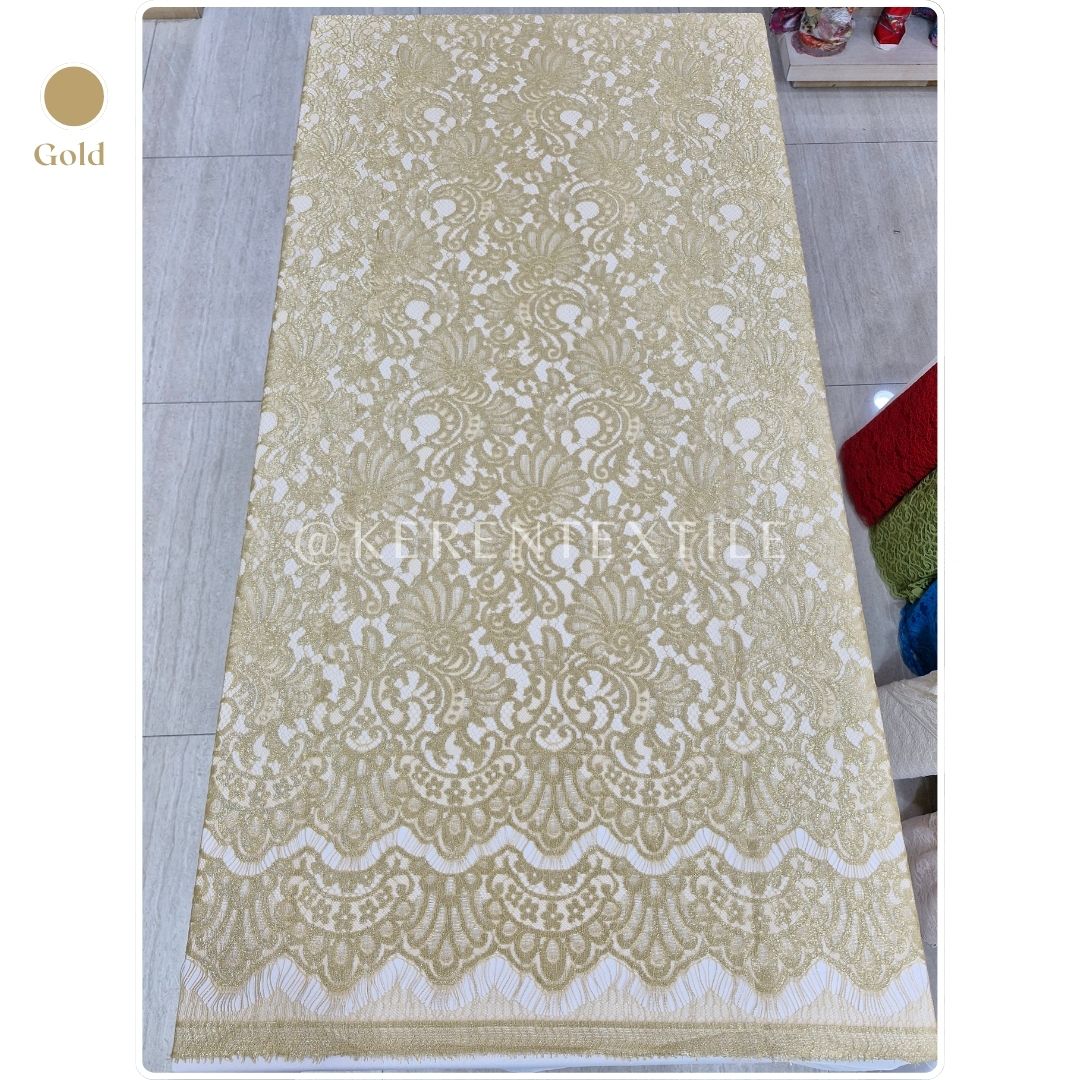 Lace Panel Laminate #7251 (Semi France Lace Metallic)
