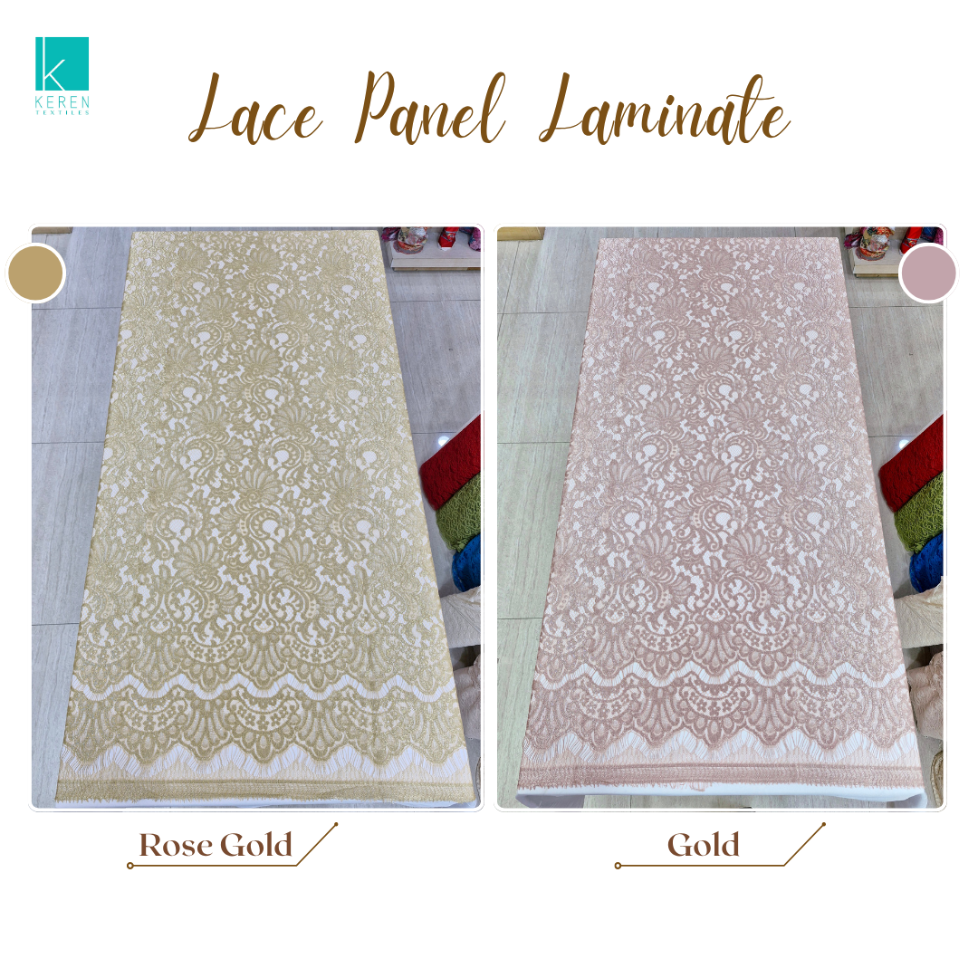 Lace Panel Laminate #7251 (Semi France Lace Metallic)