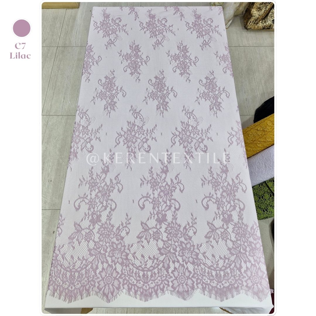 Lace Panel Chantily Swiss #AV-99924 (Motif Bunga Ceplok)