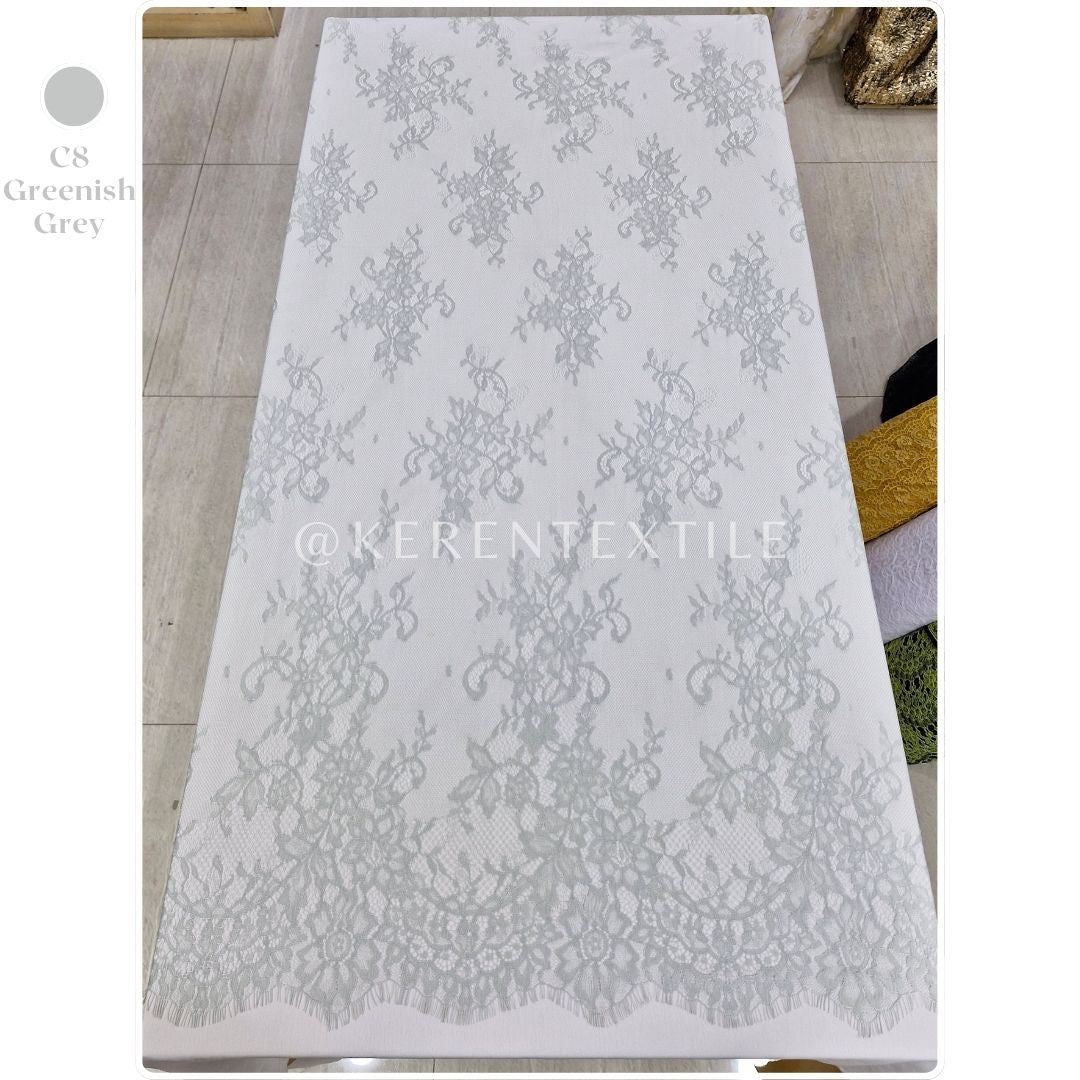 Lace Panel Chantily Swiss #AV-99924 (Motif Bunga Ceplok)