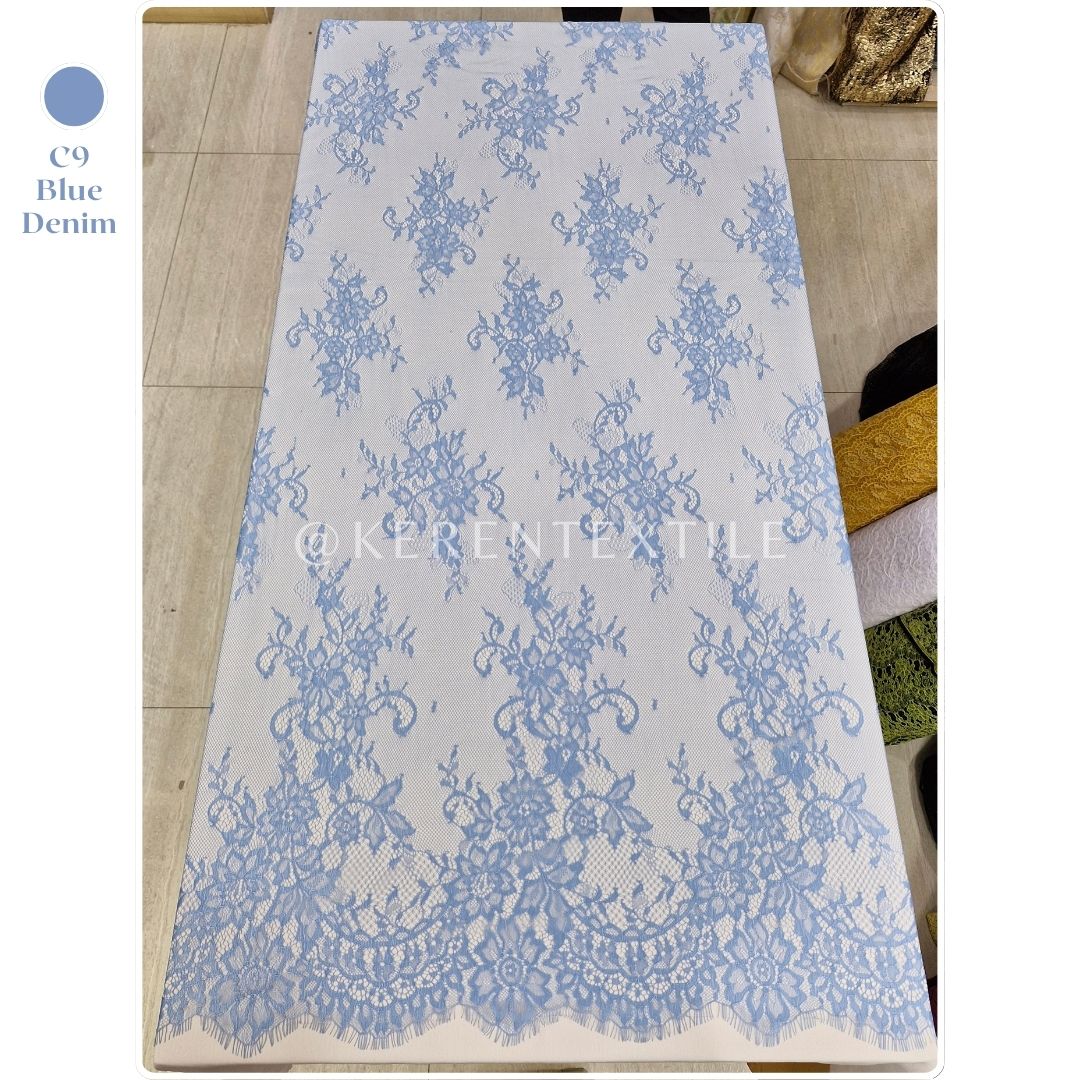 Lace Panel Chantily Swiss #AV-99924 (Motif Bunga Ceplok)