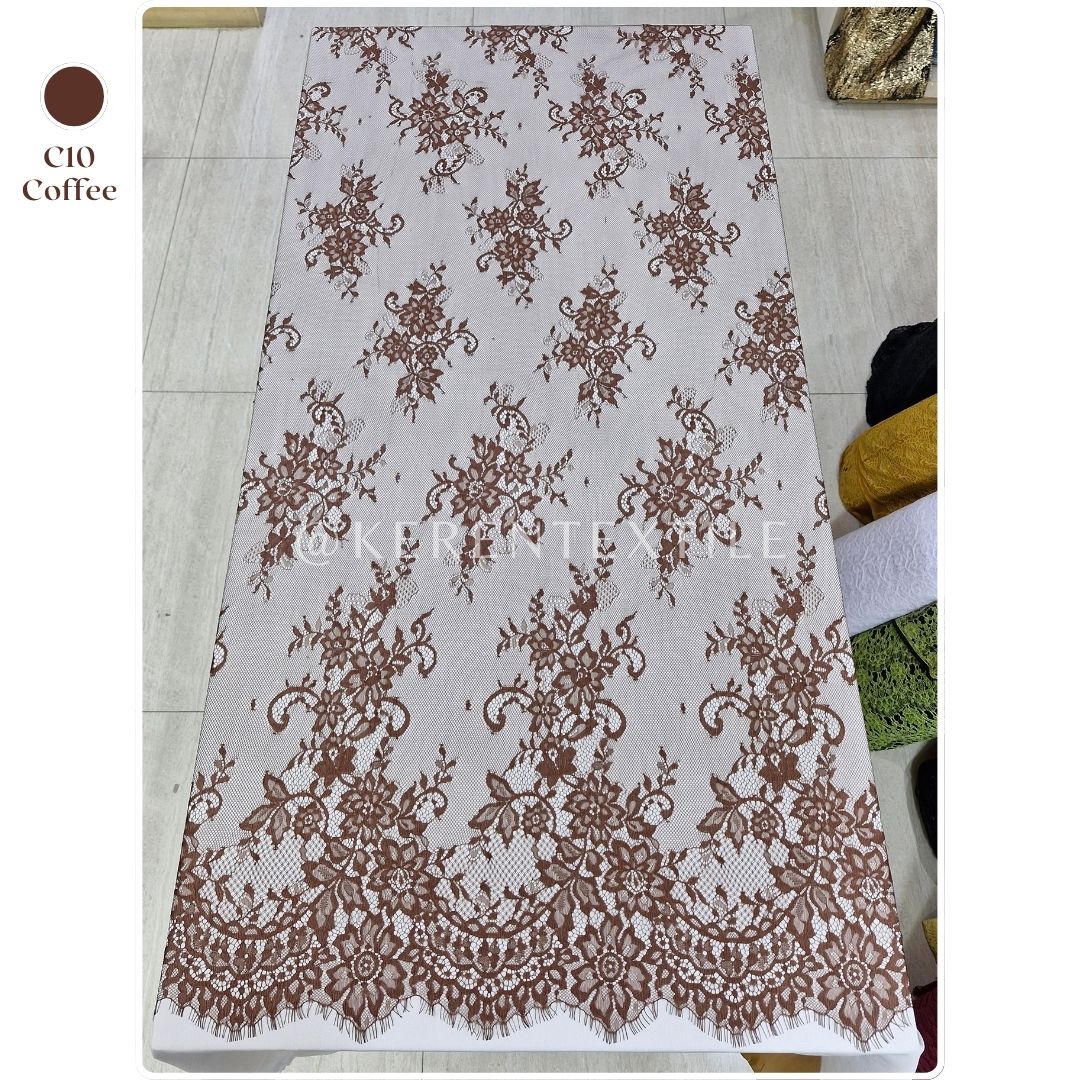 Lace Panel Chantily Swiss #AV-99924 (Motif Bunga Ceplok)