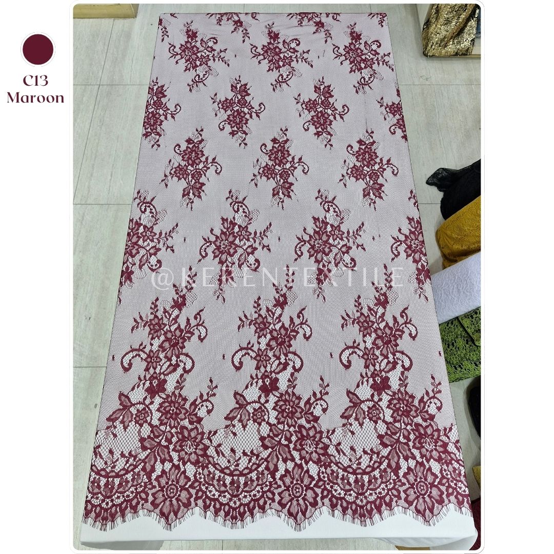 Lace Panel Chantily Swiss #AV-99924 (Motif Bunga Ceplok)