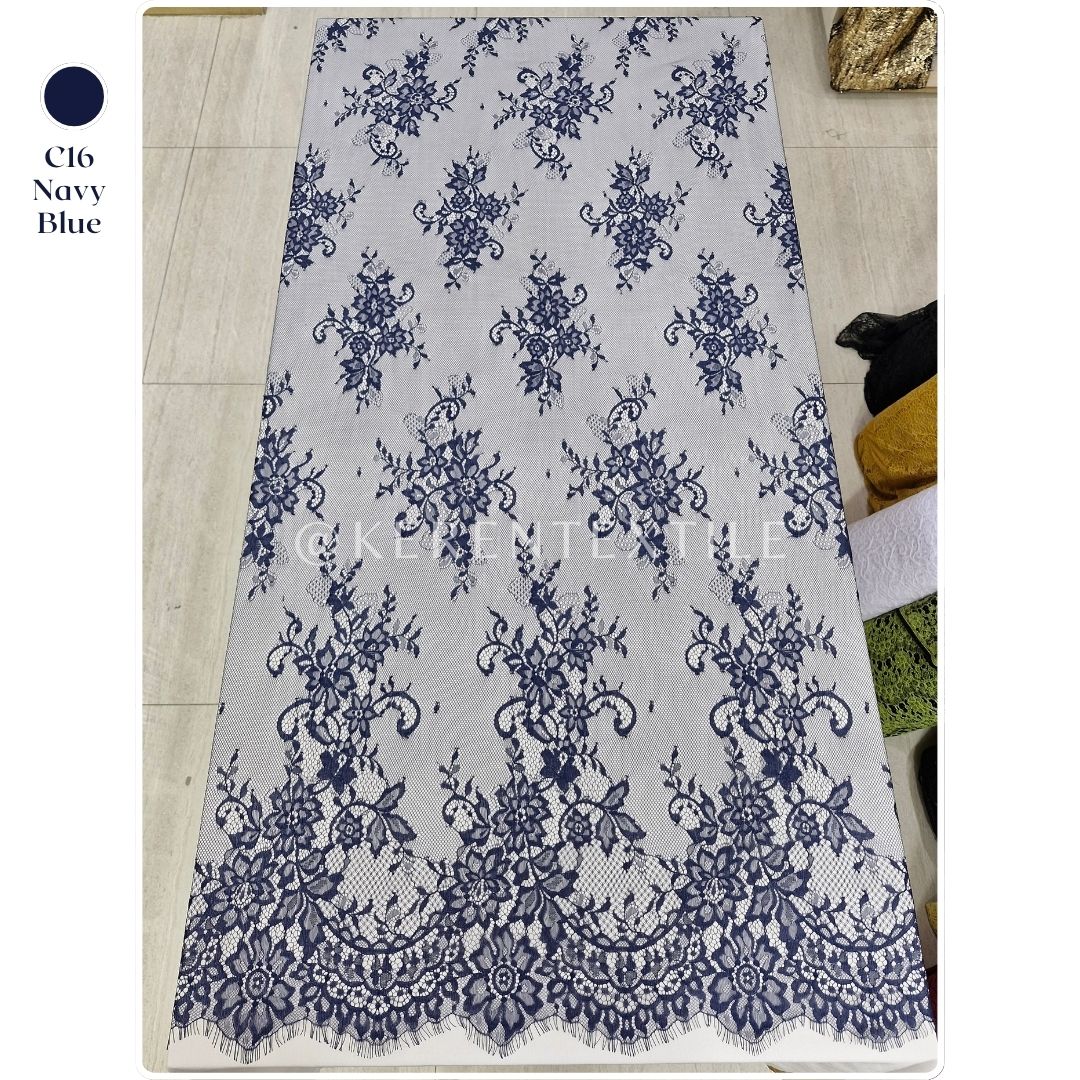 Lace Panel Chantily Swiss #AV-99924 (Motif Bunga Ceplok)