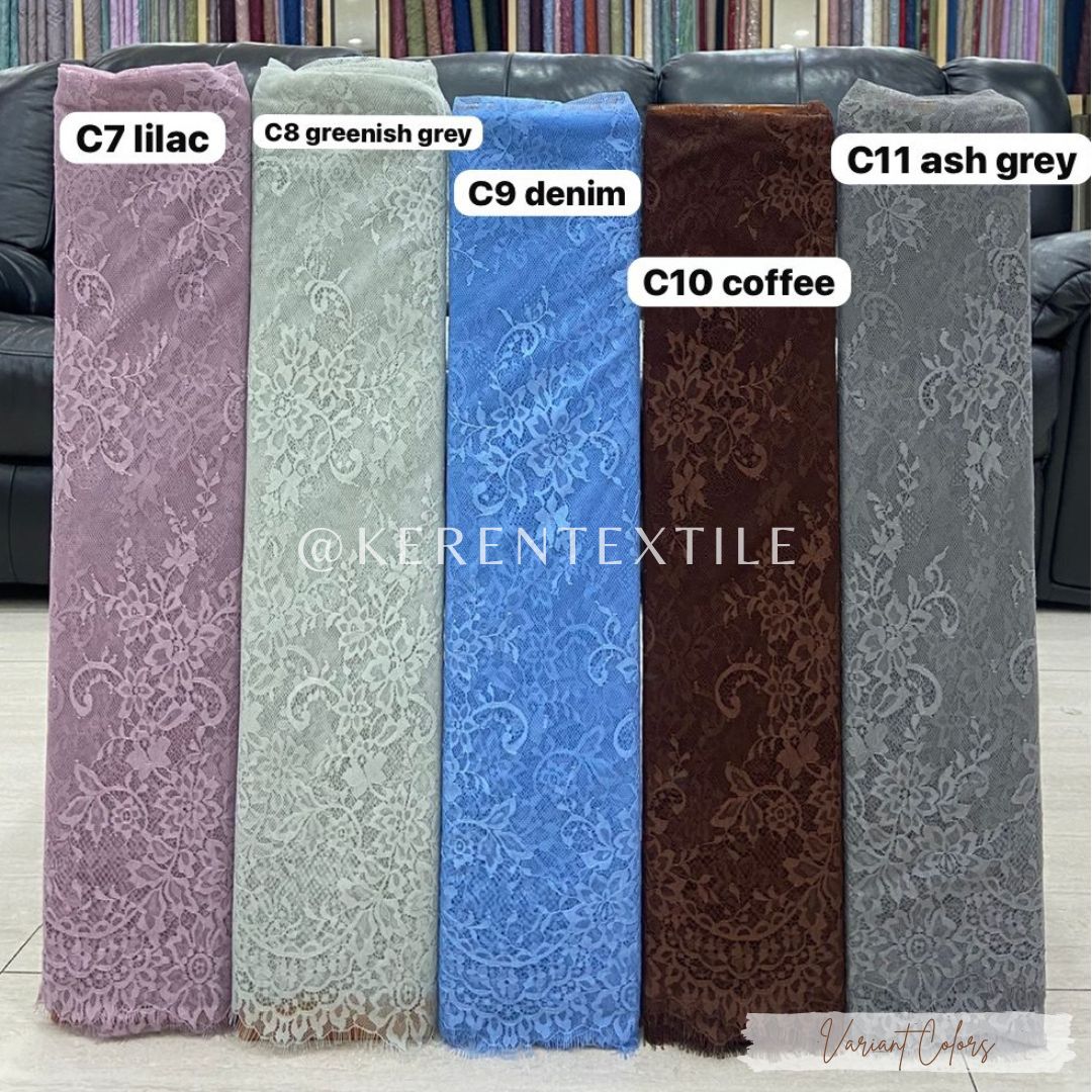 Lace Panel Chantily Swiss #AV-99924 (Motif Bunga Ceplok)