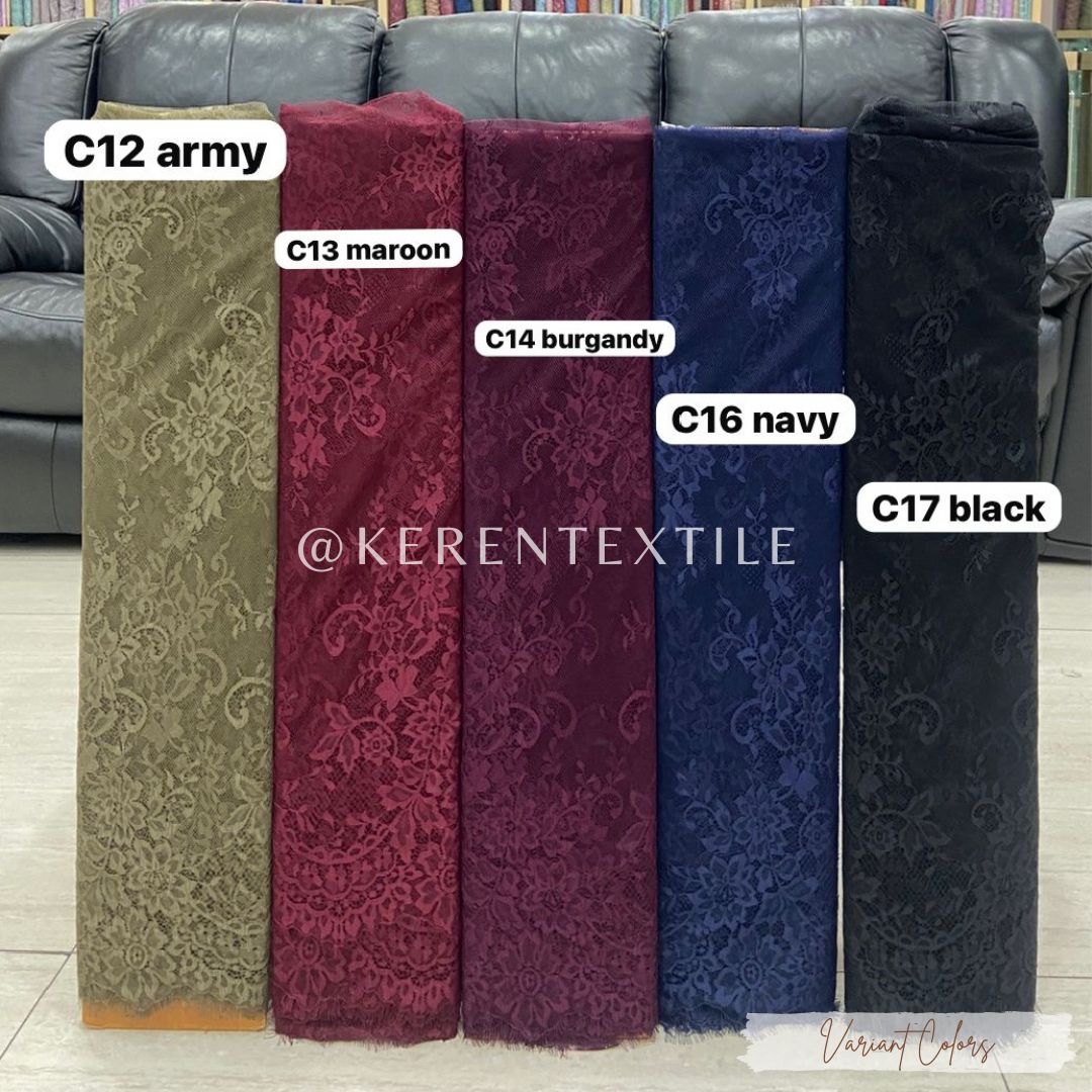 Lace Panel Chantily Swiss #AV-99924 (Motif Bunga Ceplok)