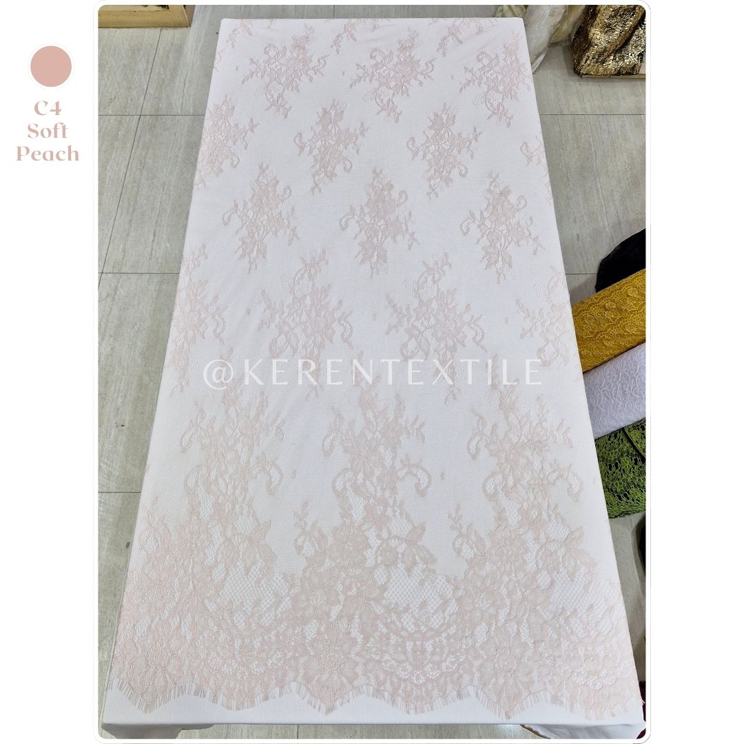 Lace Panel Chantily Swiss #AV-99924 (Motif Bunga Ceplok)