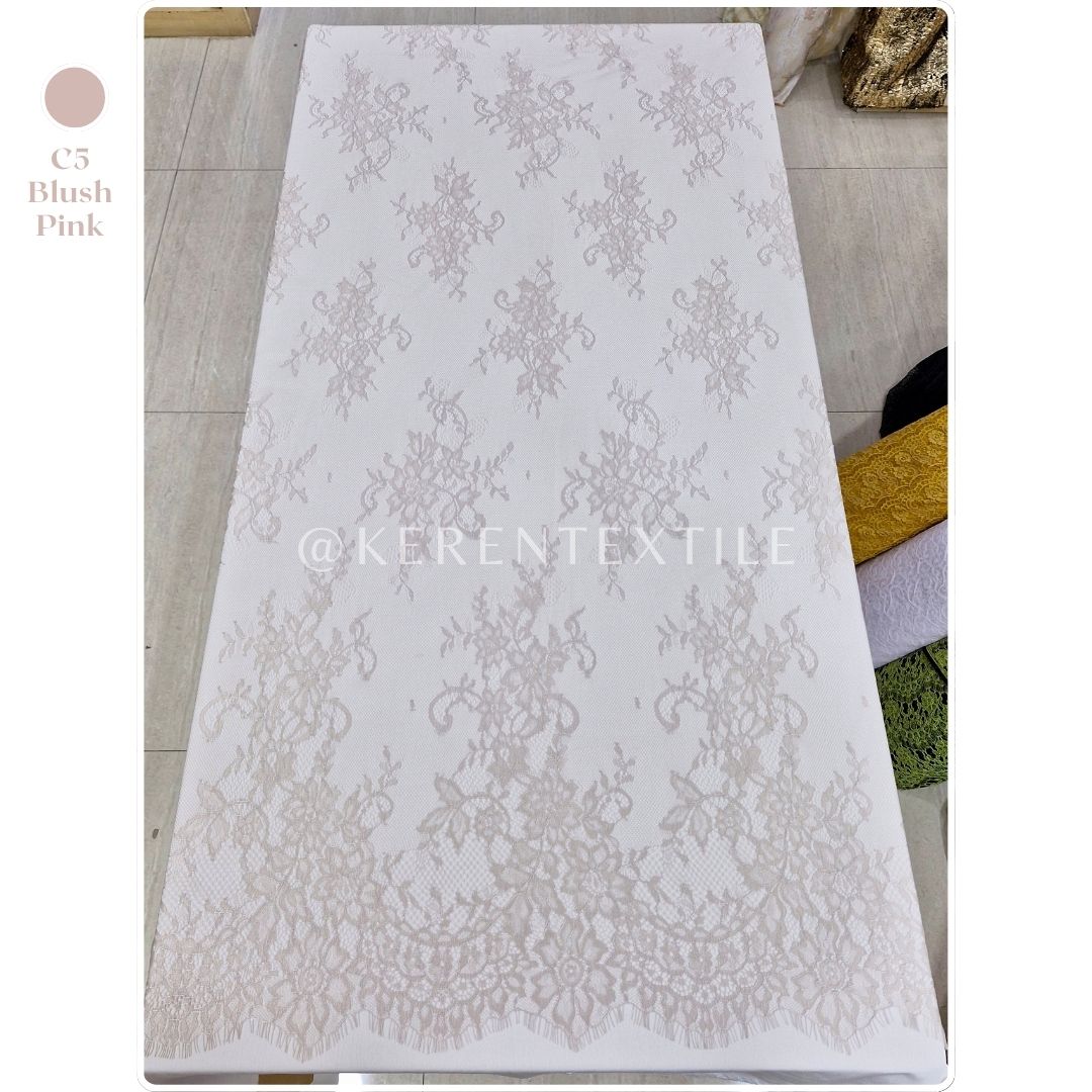 Lace Panel Chantily Swiss #AV-99924 (Motif Bunga Ceplok)