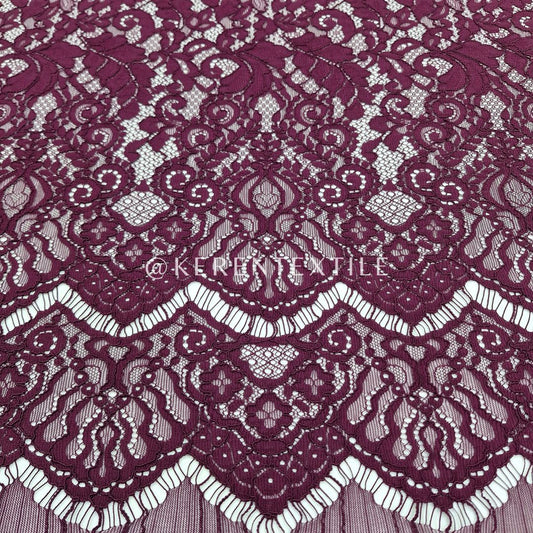 BROKAT PANEL COTTON CORD 1379A (Semi France Lace Motif Daun)