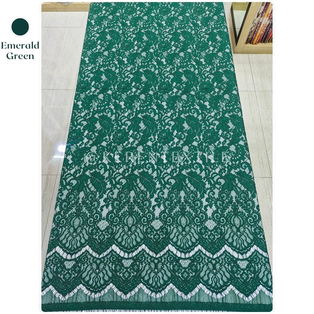 BROKAT PANEL COTTON CORD 1379A (Semi France Lace Motif Daun)